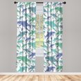 thumbnail image 1 of Ambesonne Shark Curtains, Underwater Fish Art Pattern, Pair of 28"x63", Ceil Blue, 1 of 2