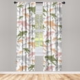 thumbnail image 1 of Ambesonne Shark Curtains, Underwater Fish Art Pattern, Pair of 28"x63", Olive Green, 1 of 2