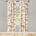 thumbnail image 1 of Ambesonne Shark Curtains, Underwater Fish Art Pattern, Pair of 28"x84", Persian Orange, 1 of 2