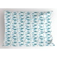 thumbnail image 1 of Ambesonne Shark Pillow Sham, Watercolor Silly Animals, 36" X 20", Blue Pale Blue White, 1 of 2