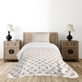 thumbnail image 1 of Ambesonne Shark Quilted Bedspread Set 2 Pcs, Aggressive Hungry Fishes, Twin Size, Grey Red Cream, 1 of 6