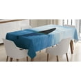 thumbnail image 1 of Ambesonne Shark Tablecloth Rectangular Table Cover, Fin Sea Surface Danger, 60"x84", Pale Blue Violet, 1 of 4