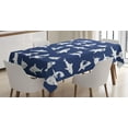 thumbnail image 1 of Ambesonne Shark Tablecloth Rectangular Table Cover, Various Gestures Humorous, 52"x70", Violet Blue White, 1 of 4