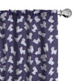 thumbnail image 1 of Ambesonne Sheep Curtains, Minimalist Cartoon Animals, Pair of 28"x95", Dark Indigo Pastel Purple, 1 of 4