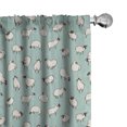 thumbnail image 1 of Ambesonne Sheep Curtains, Repetitive Simplistic Animal, Pair of 28"x84", Pale Seafoam Eggshell, 1 of 5