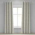 thumbnail image 1 of Ambesonne Sheep Grommet Curtain, Farm Sheeps Trees Fences, 50" x 108", White Khaki Ivory, 1 of 6