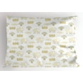 thumbnail image 1 of Ambesonne Sheep Pillow Sham, Farm Sheeps Trees Fences, 26" X 20", White Khaki Ivory, 1 of 2