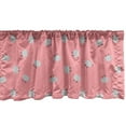 thumbnail image 1 of Ambesonne Sheep Window Valance, Cartoon Style Farm Animals, 54" X 12", Pink Grey, 1 of 3