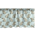 thumbnail image 1 of Ambesonne Sheep Window Valance, Fluffy Animal Characters Art, 42" x 12", Eggshell and Pale Blue, 1 of 3