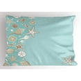 thumbnail image 1 of Ambesonne Shell Pillow Sham, Beach Party and Thin Lines, 36" X 20", Seafoam Warm Taupe, 1 of 2