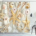 thumbnail image 1 of Ambesonne Shell Shower Curtain, Assorted Seashells Sand Beach, 69"Wx84"L, Multicolor, 1 of 3