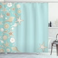 thumbnail image 1 of Ambesonne Shell Shower Curtain, Beach Party and Thin Lines, 69"Wx84"L, Seafoam Warm Taupe, 1 of 3