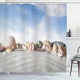 thumbnail image 1 of Ambesonne Shell Shower Curtain, Seashells on Sand Hill Sky, 69"Wx70"L, Multicolor, 1 of 3