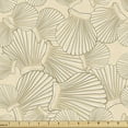 thumbnail image 1 of Ambesonne Shells Fabric by the Yard Upholstery, Interlacing Clams Motif, 3 Yards, Caramel Beige and Tan, 1 of 4