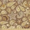 thumbnail image 1 of Ambesonne Shells Fabric by the Yard Upholstery, Sea Coned Starfish, 3 Yards, Pale Caramel Pale Coffee, 1 of 4