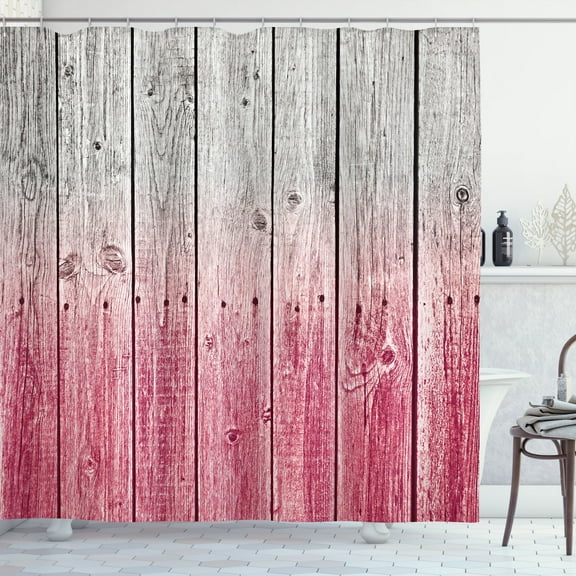 Ambesonne Shower Curtain, , 69"Wx75"L, Dark Pink