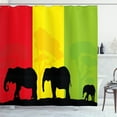 thumbnail image 1 of Ambesonne Silhouette Shower Curtain, Fauna, 69"Wx70"L, Yellow Lime Green, 1 of 4