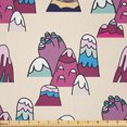 thumbnail image 1 of Ambesonne Simple Design Fabric by the Yard Microfiber, Mountains Colorful, 2 Yards, Dried Rose and Grey Pink, 1 of 2