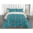 thumbnail image 1 of Ambesonne Skateboarding Quilted Bedspread Set 3 Pcs, Boy Making Moves, King Size, Petrol Blue Multicolor, 1 of 5