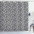 thumbnail image 1 of Ambesonne Skater Shower Curtain, Modern Skateboarding Pattern, 69"Wx84"L, Charcoal Grey and White, 1 of 1