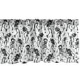 thumbnail image 1 of Ambesonne Skeleton Window Valance, Halloween Spooky Disco, 42" x 12", Charcoal Grey and White, 1 of 3