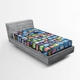 thumbnail image 1 of Ambesonne Sketch Fitted Sheet, Colored Mosaic Walls, Twin Size, Multicolor, 1 of 2