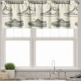 thumbnail image 1 of Ambesonne Sketch Valance Pack of 2, Retro Sneaker Shoes Pattern, 54"X12", Black and Ivory, 1 of 5