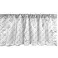 thumbnail image 1 of Ambesonne Sketch Window Valance, Sealife Anchor Fish Hook, 42" x 12", Grey and White, 1 of 3