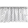 thumbnail image 1 of Ambesonne Sketch Window Valance, Sealife Anchor Fish Hook, 54" X 18", Grey and White, 1 of 3