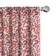thumbnail image 1 of Ambesonne Sketchy Window Curtains, Question Marks Pattern, Each 28" W x 95" L, Vermilion Ruby, 1 of 4