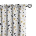 thumbnail image 1 of Ambesonne Sketchy Curtains, Cosmos Galaxy Doodle, Pair of 28"x95", Yellow Black White, 1 of 5