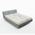 thumbnail image 1 of Ambesonne Sketchy Fitted Sheet, Abstract Chain, King Size, Pale Grey and Yellow, 1 of 3