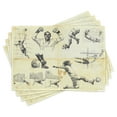 thumbnail image 1 of Ambesonne Sketchy Place Mats Set of 4, Soccer Players Art, Standard Size, Charcoal Grey Yellow, 1 of 6