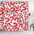 thumbnail image 1 of Ambesonne Sketchy Shower Curtain, Question Marks Pattern, 69"Wx84"L, Vermilion Ruby, 1 of 3