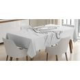 thumbnail image 1 of Ambesonne Sketchy Tablecloth Rectangular Table Cover, Myth Creature, 60"x84", Black White, 1 of 3
