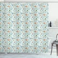 thumbnail image 1 of Ambesonne Ski Pattern Shower Curtain, Cartoon Winter People, 69"Wx84"L, Pale Blue Multicolor, 1 of 3