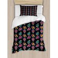 thumbnail image 1 of Ambesonne Skull Duvet Cover Sets, Sugar Calavera Art Mexican, 2-Twin, Grey Multicolor, 1 of 3