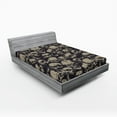 thumbnail image 1 of Ambesonne Skull Fitted Sheet 2 Pcs Set, Grunge Scary Evil, Queen, Charcoal Grey Tan, 1 of 3