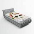 thumbnail image 1 of Ambesonne Skull Fitted Sheet, Eye Sign, Twin Size, Multicolor, 1 of 2