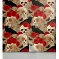 thumbnail image 1 of Ambesonne Skull Peel & Stick Wallpaper for Home, Horror Romantic Love Pattern, 13"x72", Red Beige Black, 1 of 5