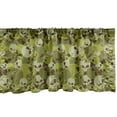thumbnail image 1 of Ambesonne Skull Window Valance, Scary Concept Design, 54" X 18", Green Pale Green Beige, 1 of 3