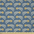 thumbnail image 1 of Ambesonne Sky Fabric by the Yard Microfiber, Stars with Tails Ornament Art, 1 Yard, Slate Blue Earth Yellow, 1 of 2