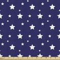 thumbnail image 1 of Ambesonne Sky Fabric by the Yard Upholstery, Scattered Abstract Stars Art, 2 Yards, Navy Blue and White, 1 of 5