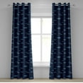 thumbnail image 1 of Ambesonne Sky Print Grommet Curtain, Night Time Pattern Stars, 50"x84", Navy Blue Pale Yellow, 1 of 5