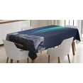 thumbnail image 1 of Ambesonne Sky Tablecloth Rectangular Table Cover, Northern Night Norway Solar, 60"x84", Green Dark Blue, 1 of 4