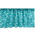 thumbnail image 1 of Ambesonne Sky Window Valance, Sketch of Seagulls Flying Free, 54" X 12", Sea Blue and White, 1 of 3