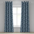 thumbnail image 1 of Ambesonne Slate Blue Grommet Curtain, Zigzag Twisty Lines, 50" x 96", Dark Slate Blue, 1 of 6