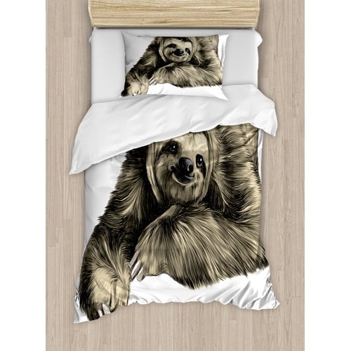 Ambesonne Sloth Duvet Cover Set