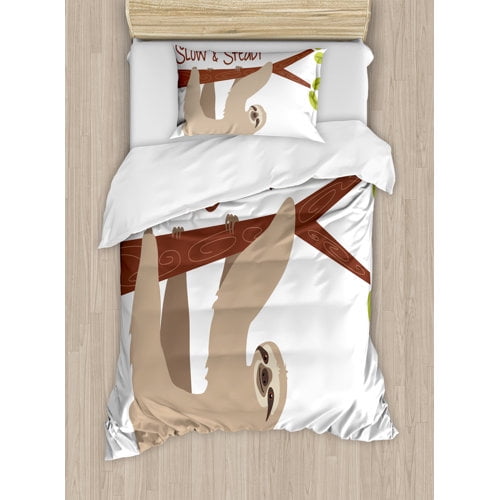 Ambesonne Sloth Duvet Cover Set