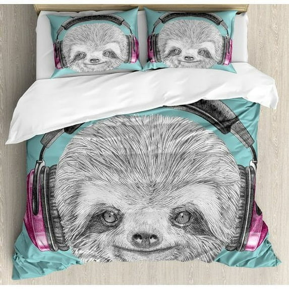 Ambesonne Sloth Duvet Cover Set